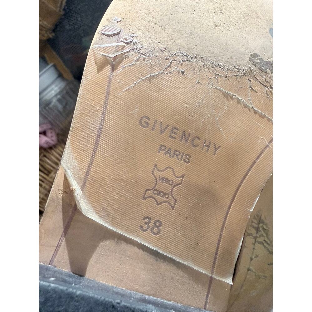 Givenchy Leather Monk Strap Ankle Boots Chain Size 38 Black Silver Minimal City - Picture 15 of 16
